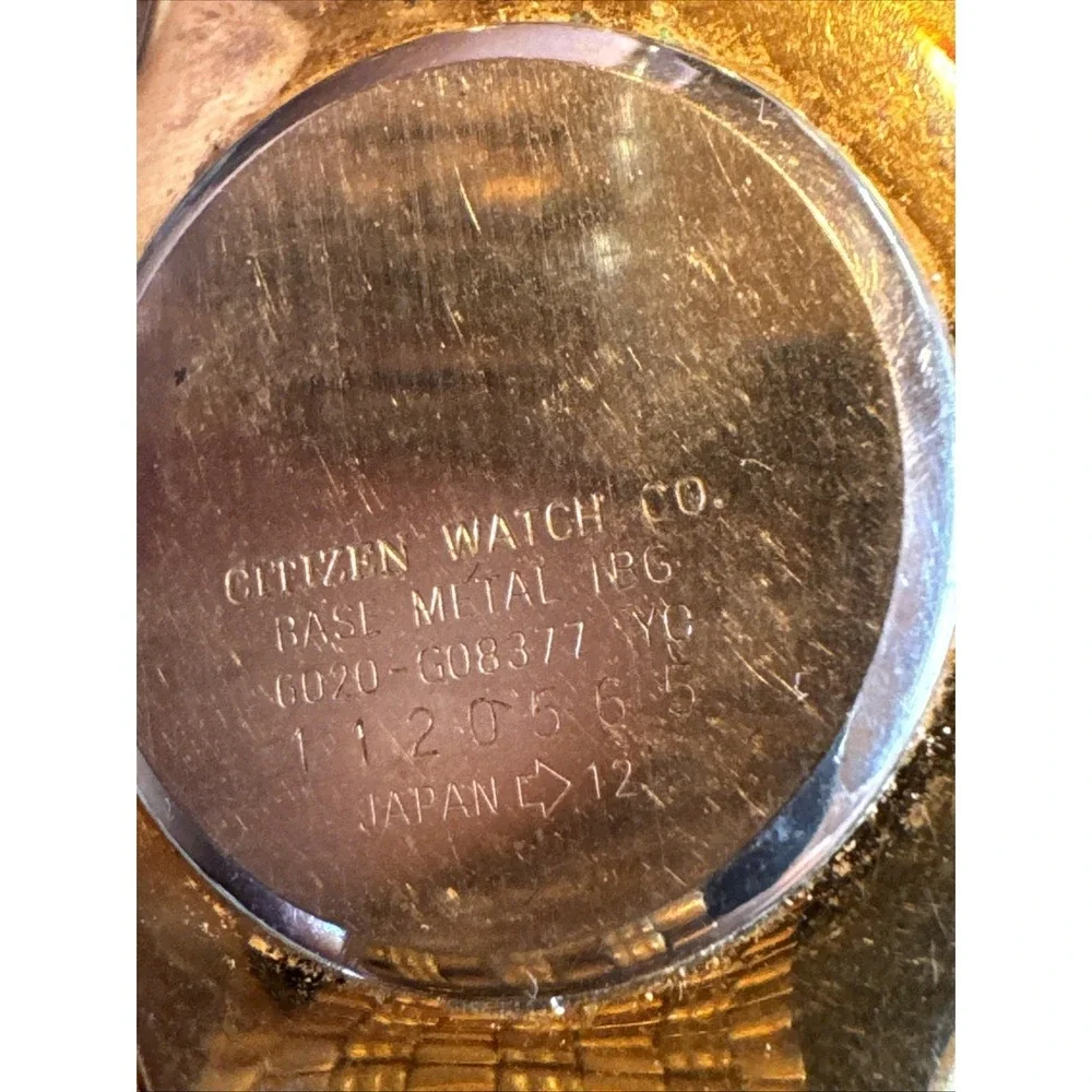 Citizen Quartz Dress Watch Black Dial Gold Tone Bracelet Men's Classic